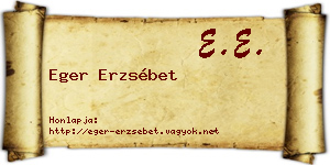 Eger Erzsébet névjegykártya
