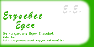 erzsebet eger business card