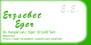 erzsebet eger business card